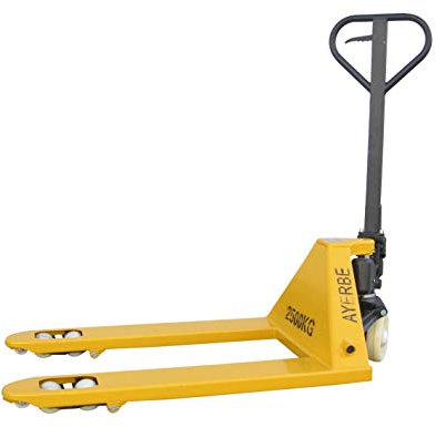 Ayerbe AY-2100-PCA Transpaleta Manual con Pala Corta y Ancha, Capacidad de Carga Hasta 2.000 kg