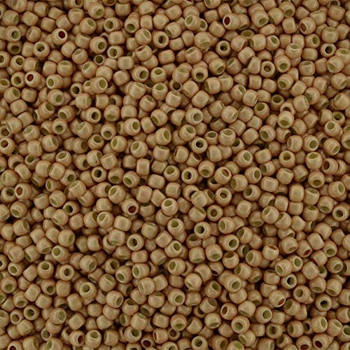 Toho Round Seed Beads Size 11/0, 8g Tube - PermaFinish Matte Galvanized Rose Gold