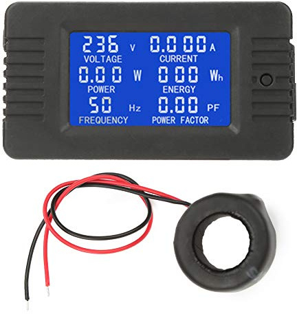 PEACEFAIR PZEM-022 80~260VAC Digitalanzeige Leistungsmesser Energiemonitor Spannungsstromprüfung mit geschlossenem CT 100A