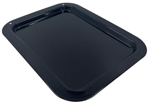 Chabrias Ltd 36.2cm Vitreous Enamel Oven Roasting Tray, Baking Tray, Enamel Roasting Tin, Baking Trays for Oven, Oven Trays, Baking Tins, Roasting Tins, Enamel Baking Tray, Long Life UK Made
