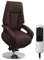 Cavadore Ledersessel Edinburgh / Fernsehsessel mit Aufstehhilfe, elektrisch verstellbarer Relaxfunktion / 2 E-Motoren / 74 x 114 x 77 / Echtleder: braun