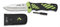 Cuchilleria Deportiva K25 19447. Navaja K25 Modelo YOWIE. Verde. Mango de ABS y Goma. Hoja 10 cm. Pedernal. Funda de Nylon. Herramienta para Caza, Pesca, Camping, Outdoor, Supervivencia y Bushcraft