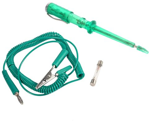 Testeur de Circuit Électrique, Stylo Testeur de Tension Voiture, Testeur Circuit de Tension Automobile, Stylo de Test Sonde Appareil de Contrôle DC 6V-12V-24V(vert)