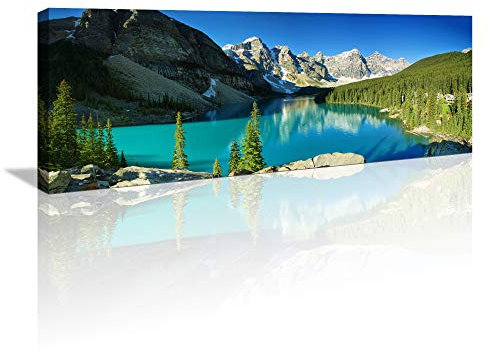Visario 120 x 40 cm Bild auf Leinwand Bergsee 5749 deutsche Marke und Lager -aufhängfertig