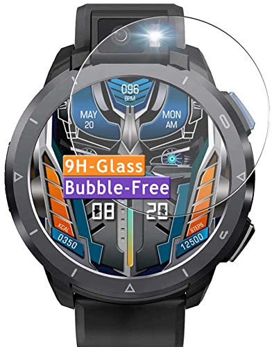 Vaxson 3-Pack Tempered Glass Screen Protector, compatible with KOSPET Optimus 2 Smart Watch smartwatch, 9H Protective Guard Film Protectors New