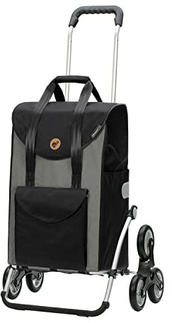 ANDERSEN Einkaufstrolley - Treppensteiger Royal Shopper Senta grau 49 L einkaufen,wasserdicht, Aluminium, klappbar, Räder abnehmbar, ...