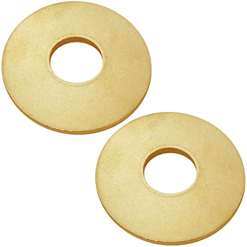 AERZERIX - C57255 - Lot de 2 Rondelles plates larges en laiton M16x49 mm - épaisseur 2.5 mm - pour boulon M16 - DIN 9021