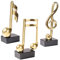 CINY 3 Stück Musiknote Ornament Musikalische Skulptur Statue Musik Noten schlüssel, Musikdekor, Harz-Musikskulptur-Set für Zuhause, Klavier, Geschenke, Souvenirs, Harz, Gold