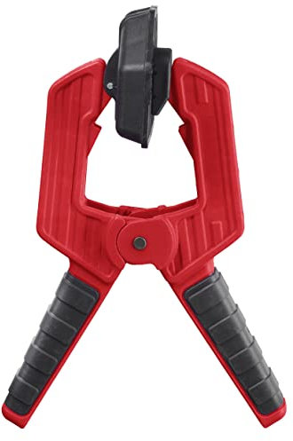 kwb Leimzwinge mit Wasserwaage, 75 mm Spannbreite, bewegliche Spannbacken, hochbelastbare Feder zum sicheren Fixieren, Anbringen und Ausrichten