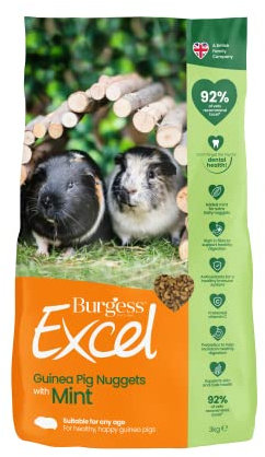 Excel Guinea Pig Food, Green, 3 kg (Pack of 1)