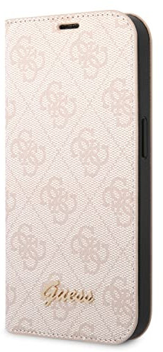 Guess GUBKP14XHG4SHP Hülle für iPhone 14 Pro Max 6,7 rosa/pink Book 4G Vintage Gold Logo
