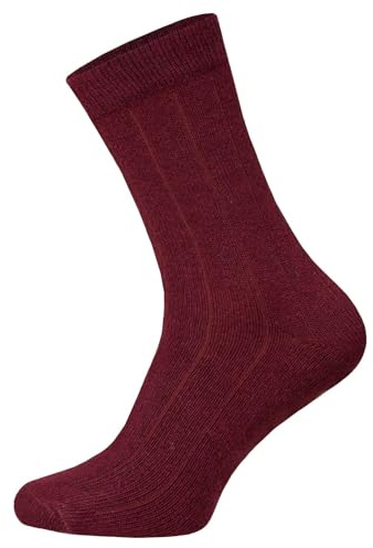 HomeOfSocks 2 Paar Merino Kaschmir Socken Herren Und Damen - Luxuriöse Wollsocken Aus Besonders Dichter Wolle Des Merino Schafs | Bordeux Gr. 43-46