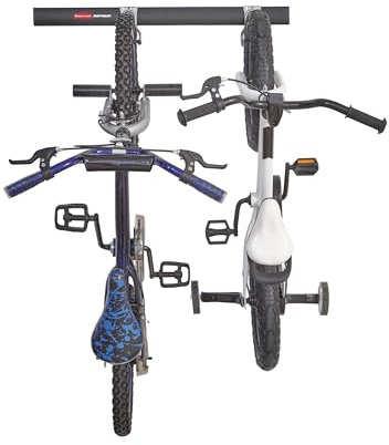 Rubbermaid FastTrack Garage Storage Bike Storage Kit, 3 Piece, All in One Rail Hook Kit Organizer, Heavy Duty for Garage/Wall/Shed