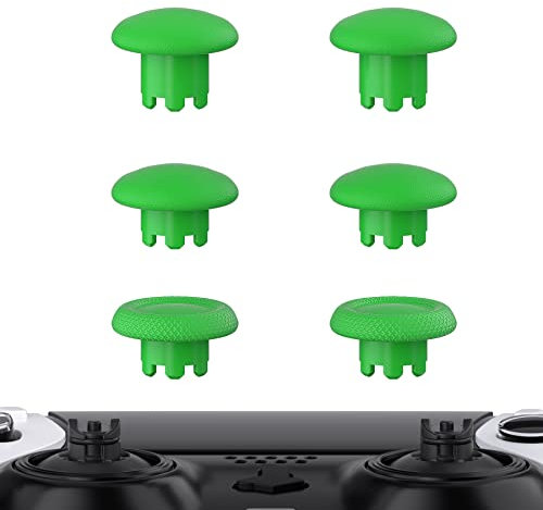 eXtremeRate Joystick pour ps5 Edge Manette, Stick Analogique Interchangeable pour ps5 Edge Controller, 6 pcs Thumbsticks, Vert