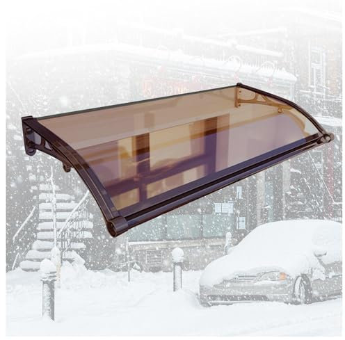 überdachung Haustür, Mit Seitenteil Rinne Aluminium Metallgestell überdachung Vordach Für Haustür, Schützt Vor Regen, Schnee Und Uv-Strahlen,23 * 47(60 * 120cm)