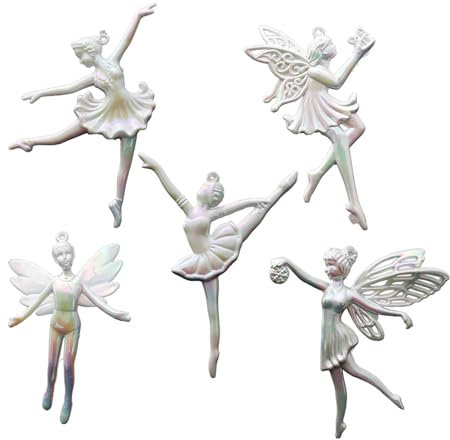 Perfeclan 5 Pieces Xmas Tree Hanging Pendant Ballerina Girl Ornament Christmas Tree Decorations Fairy Hanging Decorations for New Year