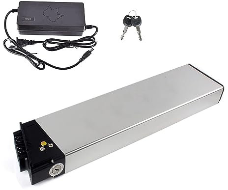 VBVAIQAD Batterie Ebike 48V 10.4Ah 12.8Ah 14Ah Pliante Batterie Au Lithium De Vélo Électrique Intégrée pour Moteur De Vélo 1200W 1000W 800W 750W 500W 350W avec Chargeur et BMS (48V12.8AH)
