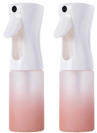 Meijunter 2Pcs 200ml Spray Bottle Refillable Atomiser Misting Bottle Plastic Continuous Ultra Fine Water & Oil Sprayer for Hairdressing Skincare Plants Pets Kitchen