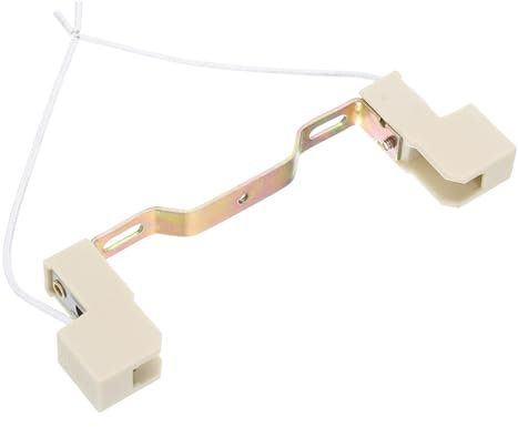 PATIKIL Soporte de Lámpara Cerámico para Bombilla Halógena con Base Convertidora de Zócalo R7S de 118 mm, 1 Paquete, con Cable de Conexión, Multicolor Blanco
