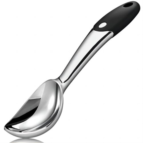 Lifhety Cuillere a Glace Professionnelle, Cuillère à glace Boule Antiadhésive en Alliage de zinc de Première Qualité, Ice Cream Scoop pour Melon, Pastèque
