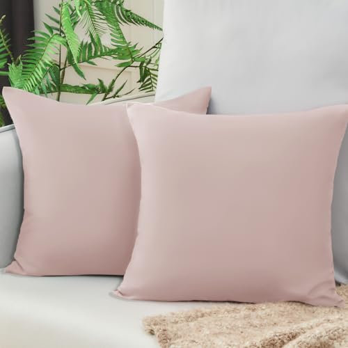 Vielit Sofa Kissenbezug 50x50 Pink Weich Kopfkissenbezug 50x50 2er Set Mikrofaser Kissenbezüge 50x50 Kissenhülle Für Kissen 50x50cm Öko-Zertifikat Resistent Hypoallergen
