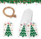 Weihnachtsanhänger, 100 Stück Weihnachtsetiketten, Geschenkanhänger für Geschenke, Weihnachten, Basteln mit 20 m Jute-Schnur zum Dekorieren von Weihnachtsbäumen oder Geschenkverpackungen