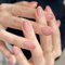 RabbFit 24 Stück Nägel zum Aufdrücken, Short Oval Press On Nails, Acrylnägel, natürliche Französische Runde Fake-Nägel, Geeignet für die Maniküre von Frauen und Mädchen(Farbverlauf Rosa)