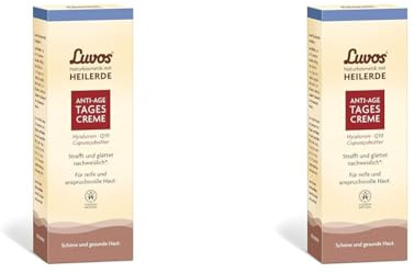 Luvos Heilerde Anti-Age Q10 Tagespflege Intensivcreme Vegane Kosmetik 1 x 50 ml (Packung mit 2)