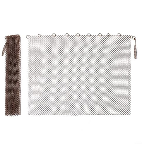 Set mit 2 Kamingittern, sicherer Funken- und Aschebehälter, 61 x 53,3 cm, einfache Installation (61 x 45,7 cm)