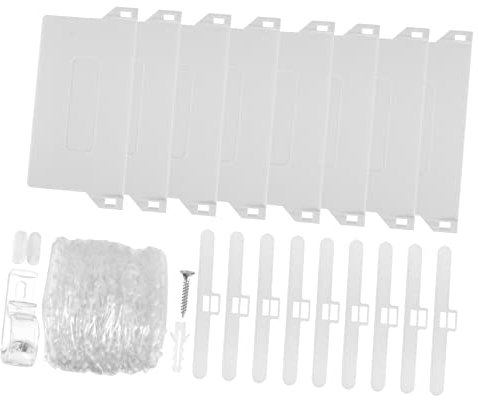 Ciieeo Vertikale Jalousien Zubehör Set 20 Perlen 10 Platten 10 Haken 4 Clips 1 Haken Hochwertige Teile Für Vertikale Jalousien Ideal Für Fenster Und Türen Ersatzteile
