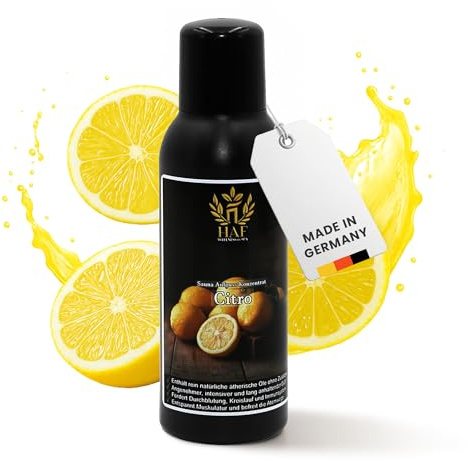 HAF Saunaaufguss Citro 100 ml - Sauna Aufgussmittel mit natürlichen ätherischen Ölen - Saunaduft ohne künstliche Zusätze - Saunaöl als Konzentrat für intensiven & langhaltenden Duft