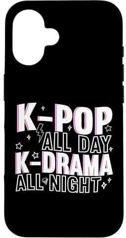 K-Pop den ganzen Tag K-Drama die ganze Nacht Hülle für iPhone 16
