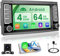 5G WiFi 4+64G Android Radio de Coche para VW Touareg Transporter T5 Multivan Inalámbrico Carplay, 7 Pulgadas Pantalla Táctil Autoradio Bluetooth Android Auto GPS DSP FM/RDS Cámara Trasera