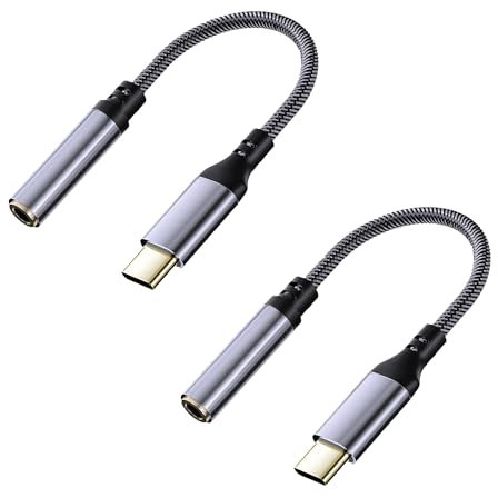 USB C to 3.5mm Headphone Jack Adapter, 2Pcs Headphone Jack to USB C, Aux to Adapter, for iPhone 15 series, iPad Pro/Air/mini, for Samsung Galaxy, HUAWEI, Xiaomi