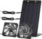 Ventilateur Solaire 12V 10W, Ventilateur D'extraction Solaire résistant aux intempéries, avec Ventilateur CC pour Petits Poulaillers, Serres, Hangars, Maisons et Animaux Domestiques