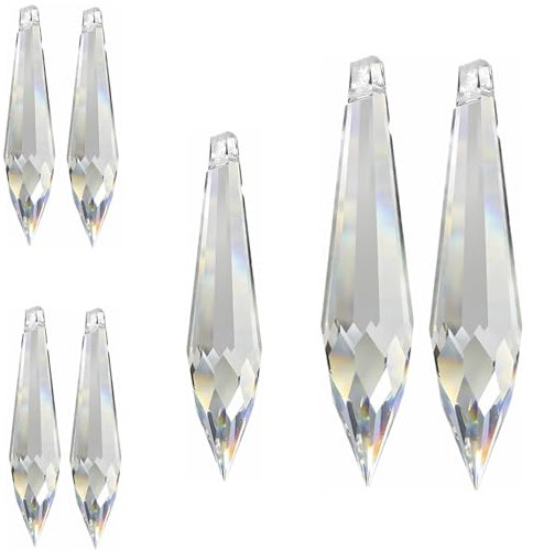 7pcs Cristal Feng Shui Colgante,De Cristales Colgantes De Luz,De Cristal Punta De Decoración,para araña, candelabro, prismas, attrapetas,dormitorios, Salas de Estar, Ventanas