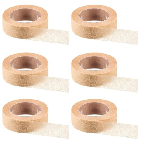 6 Rollen Nose Tape, Micropore Tape, Micropore, Selbstklebender Verband Mikroporen Band, Flexibles Hautband, Für Wundversorgung,Sport,Wimpernverlängerung(Farbe)