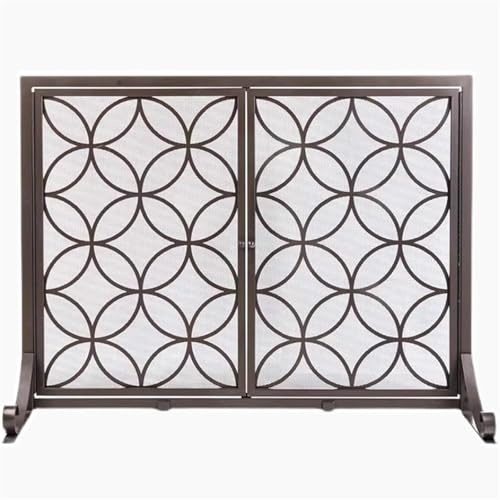YKMYXZ, Parascintille in Metallo con Copertura in Rete e 2 Ante magnetiche, parascintille Artigianali for caminetti