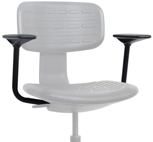 hjh OFFICE Armlehnen 1 Paar TOP Work B – A Passend für Bürostuhl TOP Work B, einfache Montage an der Sitzfläche, Schwarz