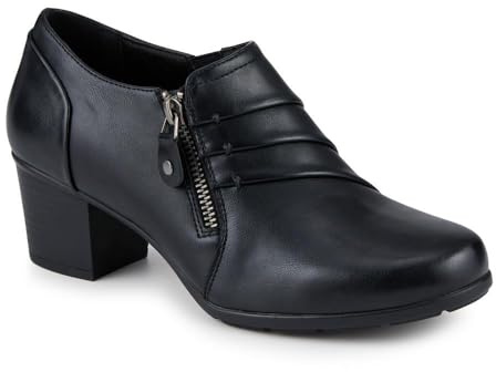 Smart Block Heeled Slip On Shoes - Black Size 5