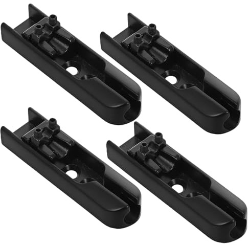 Geteilte Einzelbrücke für E-bass, 4 Stück, Schwarz | Zinklegierung, mit Schrauben, für 4-saiter, Stabile Ausführung, Leichtes Saitenwechseln