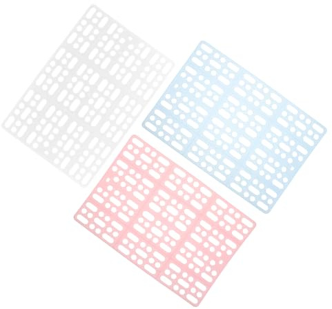 NESTINGHO Alfombrillas de Plástico Rejilla para Jaulas de Conejos y Cobayas, 3 Piezas, Superficie Cómoda para Descansar y Circulación de Aire en Jaulas