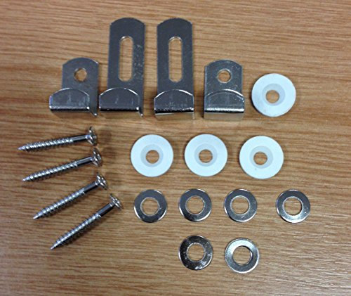 MIRROR / PICTURE HANGING KIT - Clip Set - Fitting Wall Brackets- Adjustable Fix