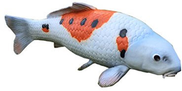 Antikes-Wohndesign Koikarpfen Teich Karpfen Japanischer Fisch Dekofigur Teichfigur Dekokarpf