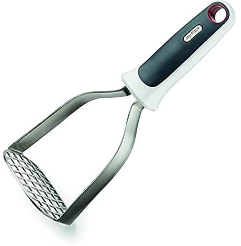 Zyliss E980096 Presse Puree Manuel, 34cm, Gris/Blanc, Professionnel Ecrase Pomme de Terre et Fruits, Lavable au lave-vaisselle, Garantie 5 ans