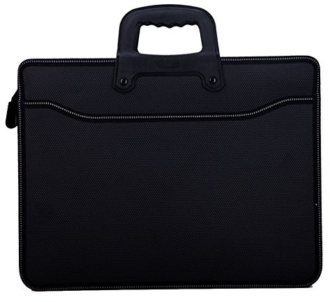 Elonglin Business Style Sacoche Porte Documents Serviette Homme Porte-documents à Main Rangement Dossiers Trieur A4 Documents Portable Sac et Housse Pour Bureau Commercial Ordinateur Portable Noir