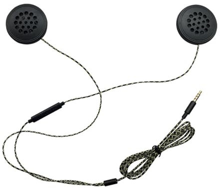 Docooler Helmet Headphones Wired Motorbike Intercom 3.5mm Music Headset Hands-free with HD Microphone for Motorcycle Rider