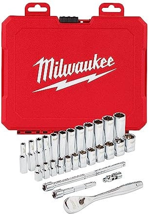 Milwaukee 48-22-9504 1/4 in. Drive 28pc Ratchet & Socket Set (Metric)