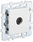 DEBFLEX Pared Antena Toma Simple Gama Informal – Mecanismo de TV + Tapa Blanca + Soporte de Metal 742936, 35