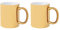 noTrash2003 2er Set Keramikbecher, versch. Farben, Kaffeetassen 350 ml glänzendes Design (Gold/Gold)